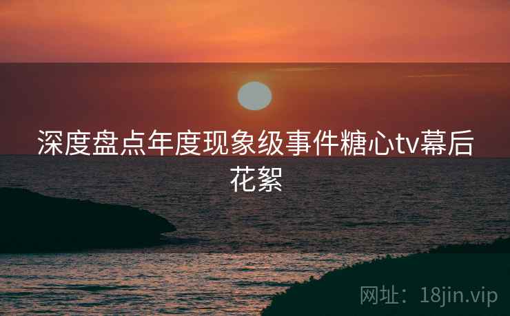 深度盘点年度现象级事件糖心tv幕后花絮  第2张