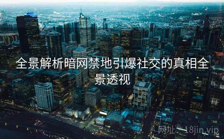 全景解析暗网禁地引爆社交的真相全景透视
