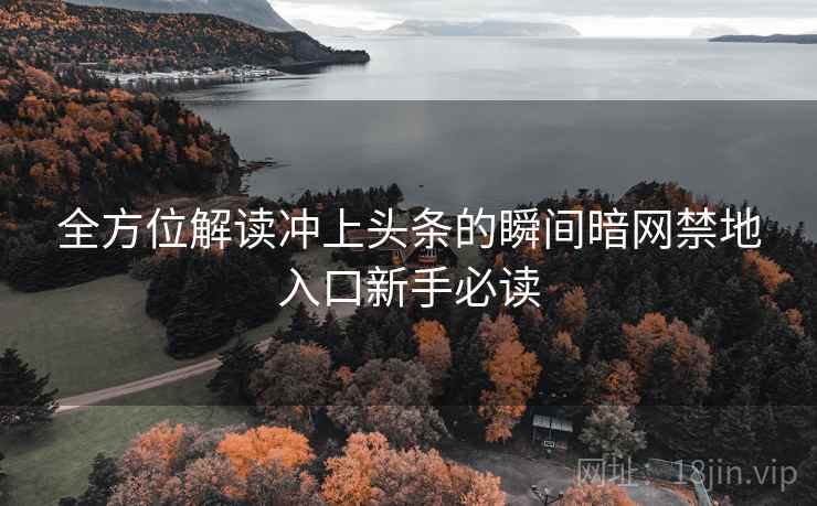 全方位解读冲上头条的瞬间暗网禁地入口新手必读  第2张