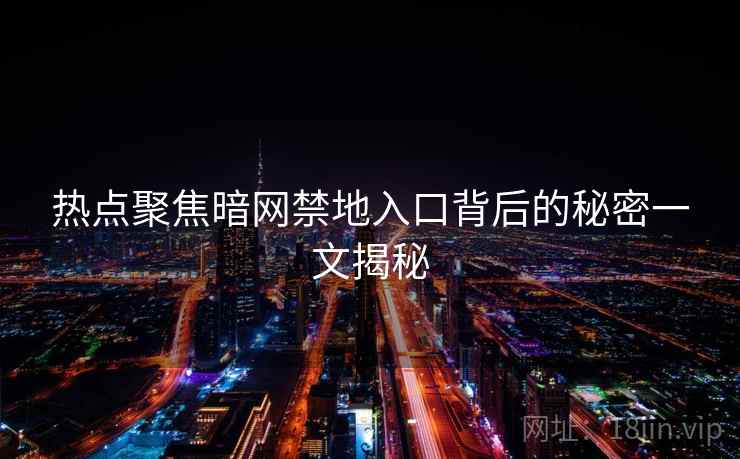 热点聚焦暗网禁地入口背后的秘密一文揭秘  第2张