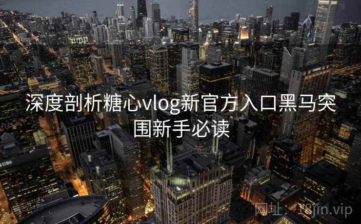 深度剖析糖心vlog新官方入口黑马突围新手必读