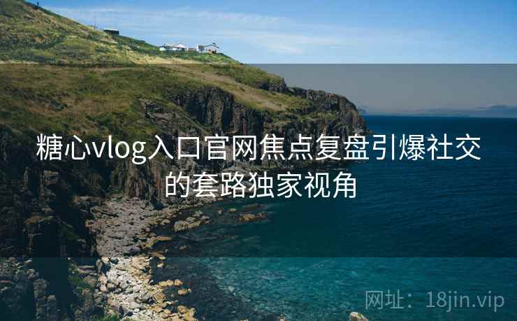 糖心vlog入口官网焦点复盘引爆社交的套路独家视角