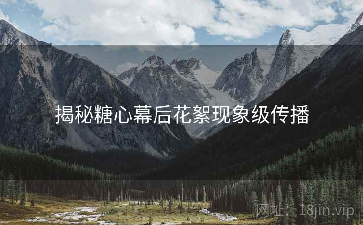 揭秘糖心幕后花絮现象级传播  第1张